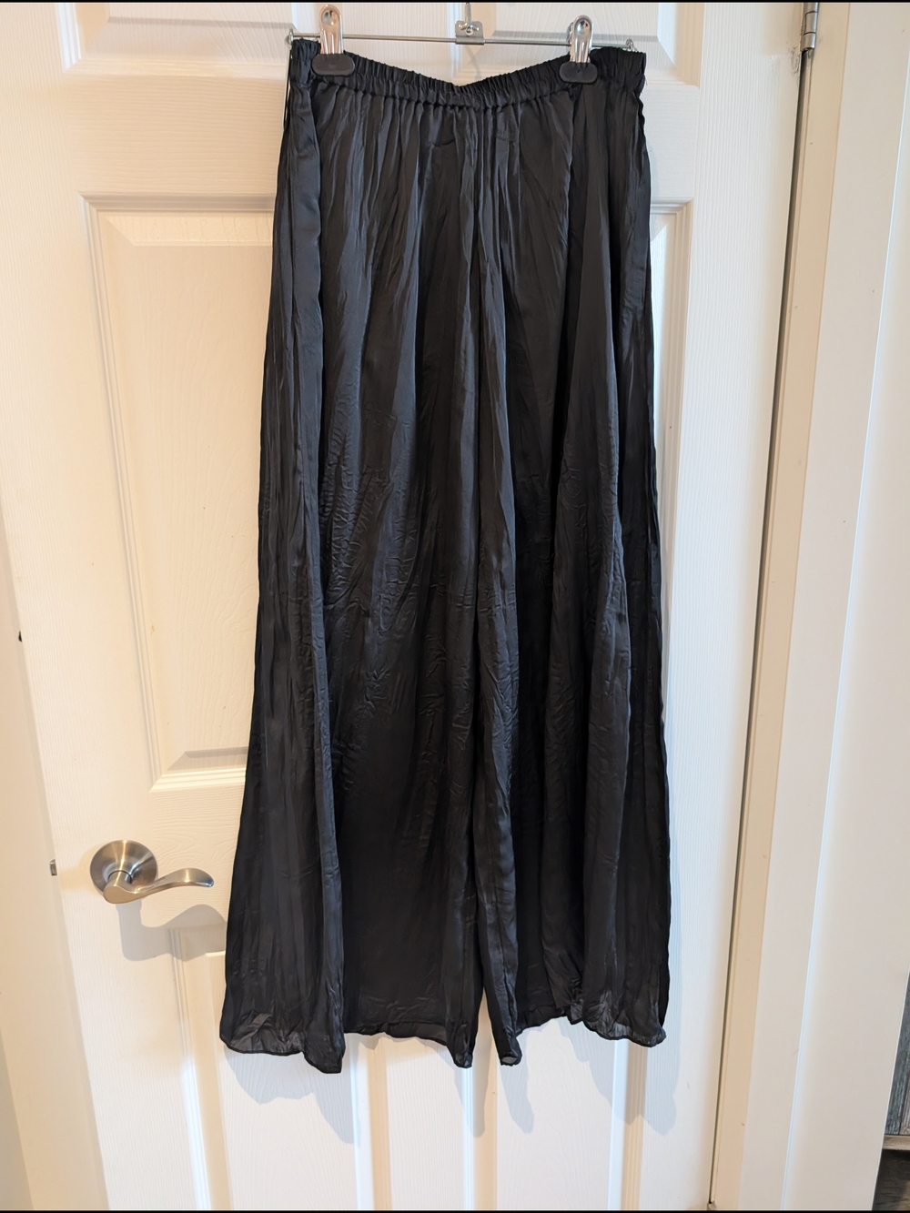 Black Flowing Maxi Palazzo Pants — By COS